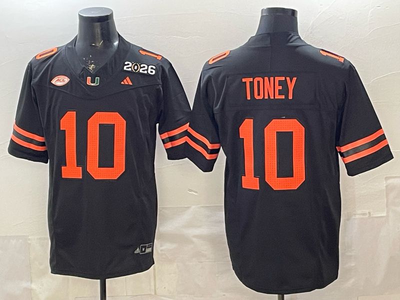 Men 2026 Miami Hurricanes #10 Toney Black 3th generations Limited NCAA Jersey 09->ncaa teams->NCAA Jersey